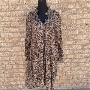 Leopard Baby Doll Dress